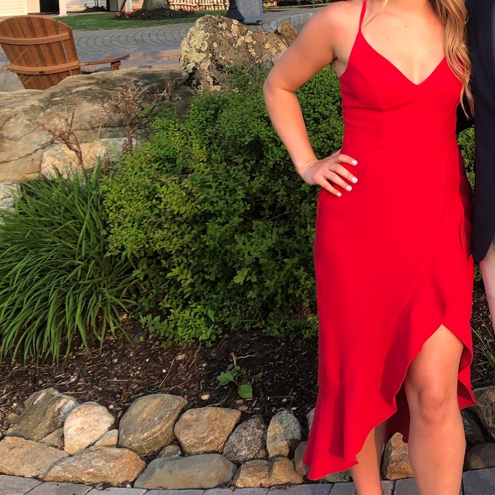 Red High Low Dress